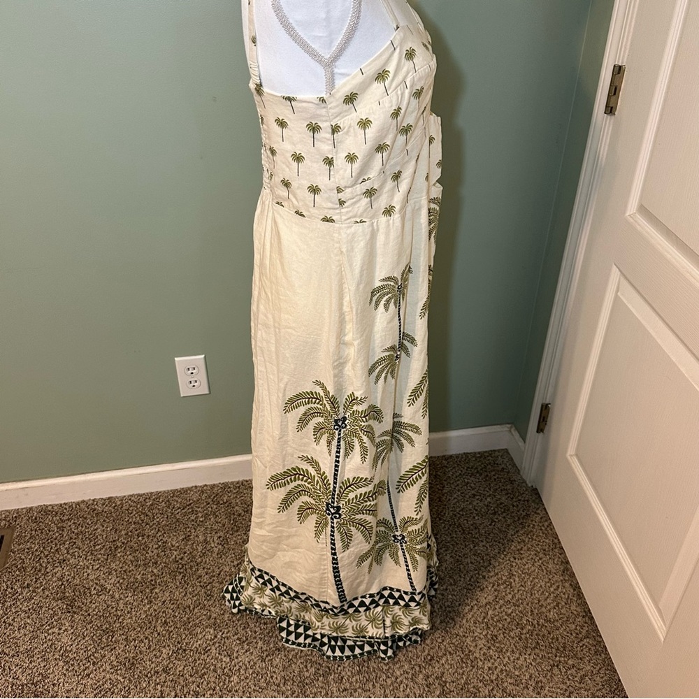 ANTHROPOLOGIE Farm Rio Sleeveless Ruffle-Hem Maxi Dress Womens Large-See desc. - Picture 9 of 13